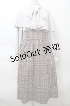 画像: axes femme / ケープ襟ドッキングワンピース  ブラウン S-25-10-12-038-AX-OP-HR-ZS