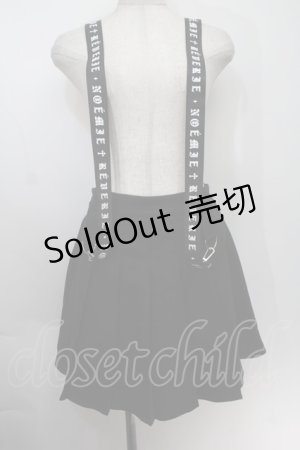 画像: NOEMIE / サスペンダーインパン付きプリーツスカート  黒 S-25-10-14-055-LO-JA-HR-ZS