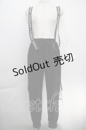 画像: NOEMIE / 2WAYサスペンダーユニセックスワイドパンツ  黒 S-25-10-14-057-LO-PA-HR-ZS