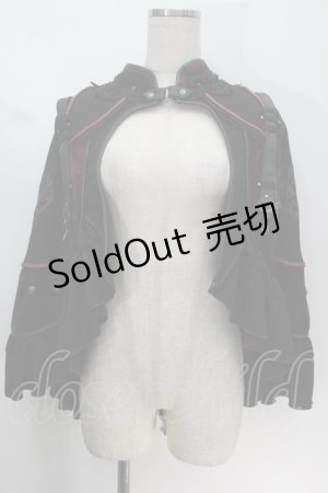 画像: Ozz oneste / フリルケープ  黒 S-25-10-14-020-OO-CO-AS-ZS