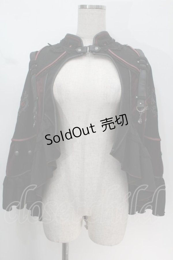 画像1: Ozz oneste / フリルケープ  黒 S-25-10-14-020-OO-CO-AS-ZS (1)