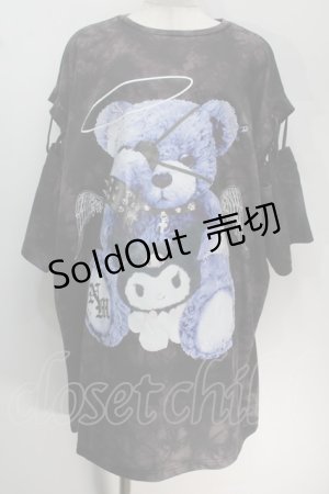 画像: サンリオ / 病みくまTシャツ（クロミ）  黒 S-25-10-14-023-EL-TS-HR-ZS