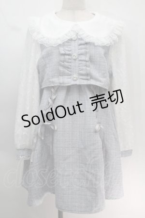 画像: NOEMIE / お嬢さんキラキラレースアップワンピース  サックス S-25-10-14-027-LO-OP-HR-ZS