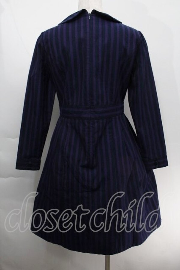 画像2: Fi.n.t / GIGIストライプワンピース  紺 S-25-10-14-036-CA-OP-HR-ZT333 (2)