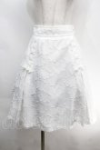 画像1: LODISPOTTO / 花刺 フレアスカート  白 S-25-10-14-047-LO-SK-HR-ZT269 (1)