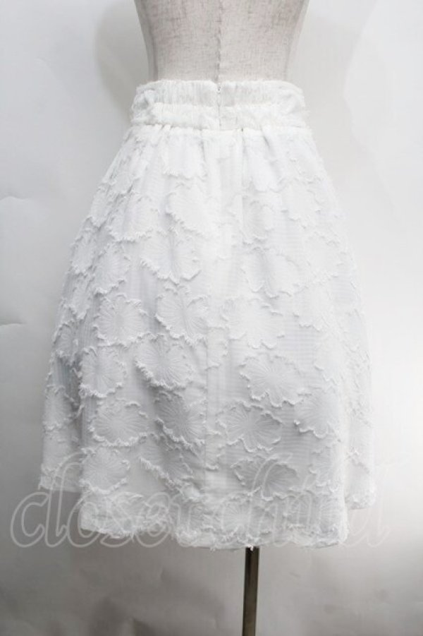 画像2: LODISPOTTO / 花刺 フレアスカート  白 S-25-10-14-047-LO-SK-HR-ZT269 (2)