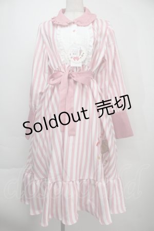 画像: LOLITA / AIスソクマストライプワンピース L ピンク S-25-10-15-046-LO-OP-HR-ZS