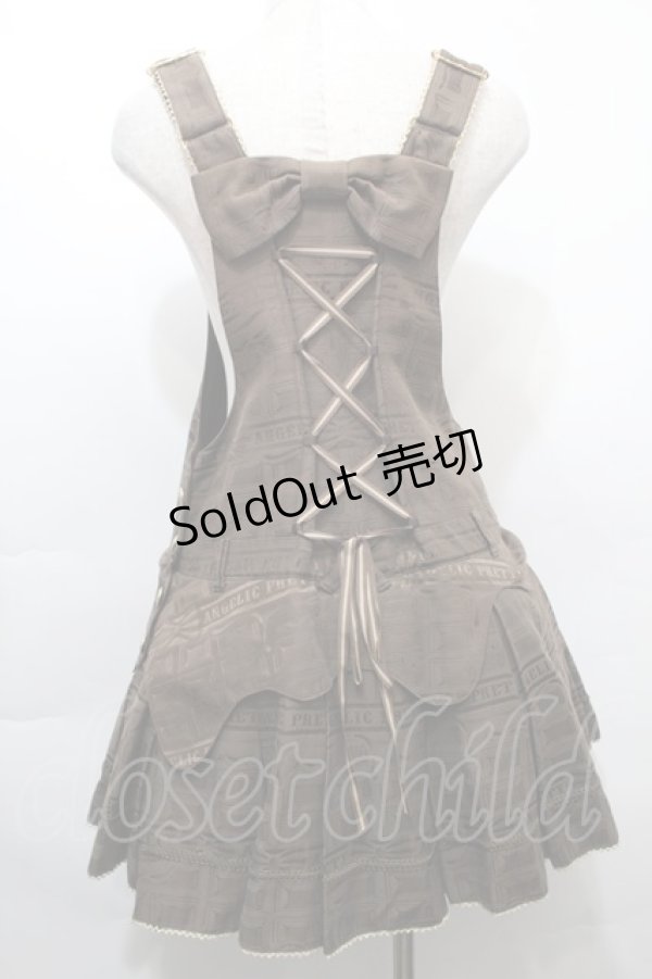 画像2: Angelic Pretty / Melty Ribbon Chocolateサロペット  ブラウン S-25-10-15-052-AP-OP-AS-ZS (2)