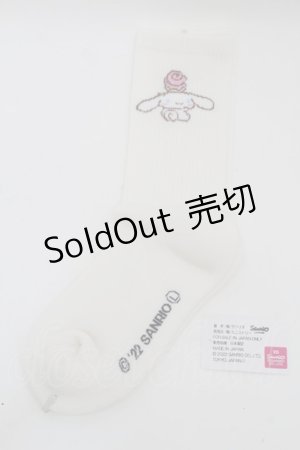 画像: サンリオ / シナモロールソックス  白 S-25-10-15-006-EL-ZA-HR-ZS