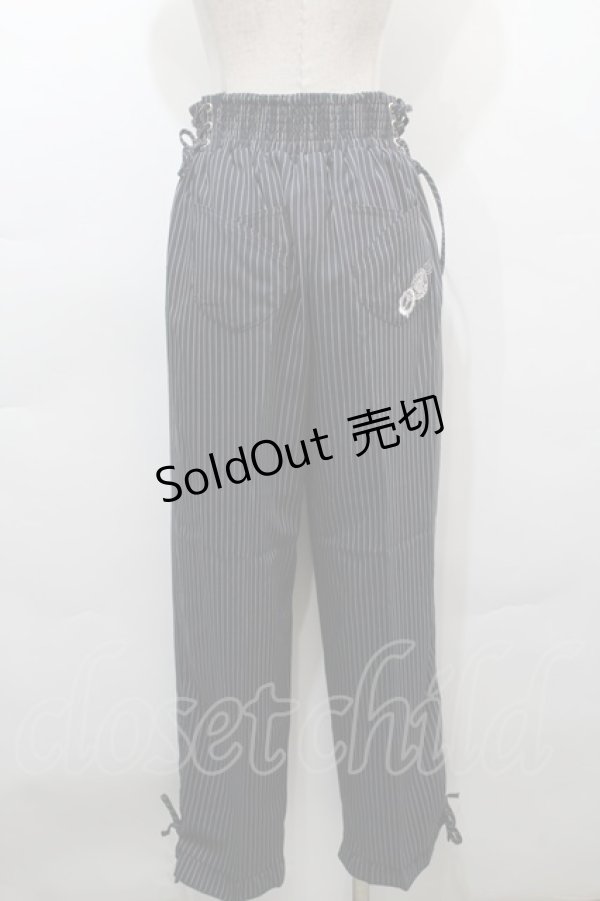 画像2: axes femme / ハイウエストストライプパンツ  紺 S-25-10-15-059-AX-PA-HR-ZS (2)