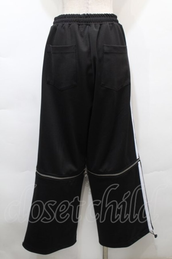 画像2: LISTEN FLAVOR / ジャージパンツ  黒ｘ白 S-25-10-15-060-PU-PA-AS-ZS (2)