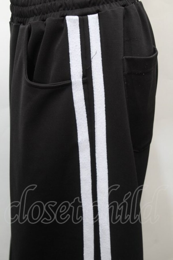 画像3: LISTEN FLAVOR / ジャージパンツ  黒ｘ白 S-25-10-15-060-PU-PA-AS-ZS (3)