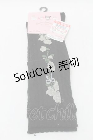 画像: m petit by misako / サンリオキャラクターズコラボ クロミ ソックス  黒 S-25-10-15-1006-LO-ZA-HR-ZS