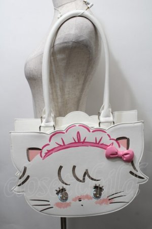 画像: axes femme kawaii / ムースのおかおトートバッグ  白 S-25-10-15-1046-AX-BG-AS-ZS