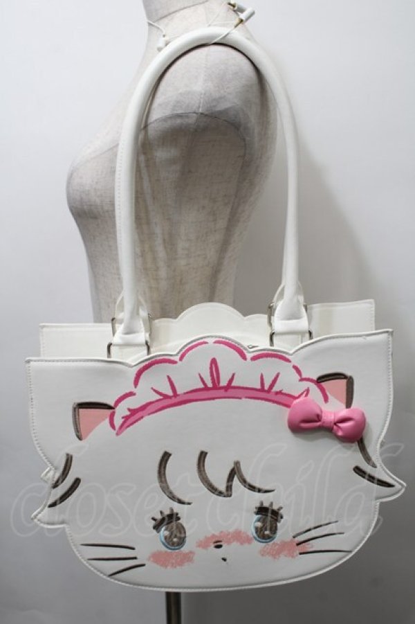 画像1: axes femme kawaii / ムースのおかおトートバッグ  白 S-25-10-15-1046-AX-BG-AS-ZS (1)