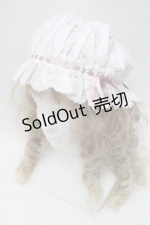 画像: Kurumi Collaboration / CLK＊フリルキャップ  白ｘピンク S-25-10-15-1014-LO-AC-HR-ZS