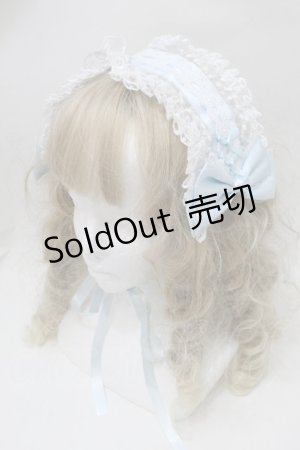 画像: Lovely Tency / 眞白ありすコラボ/ヘッドドレス  白ｘサックス S-25-10-15-1017-LO-AC-HR-ZS