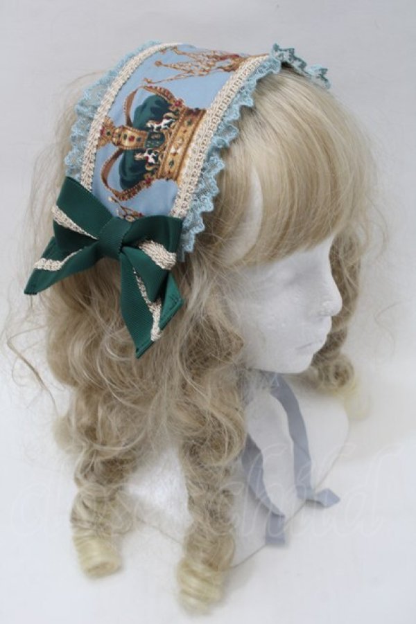 画像2: Angelic Pretty / British crownヘッドドレス  サックス S-25-10-15-1023-AP-AC-AS-ZS (2)