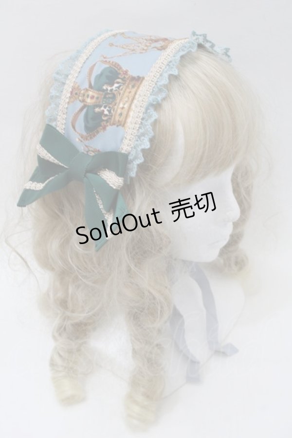 画像2: Angelic Pretty / British crownヘッドドレス  サックス S-25-10-15-1023-AP-AC-AS-ZS (2)