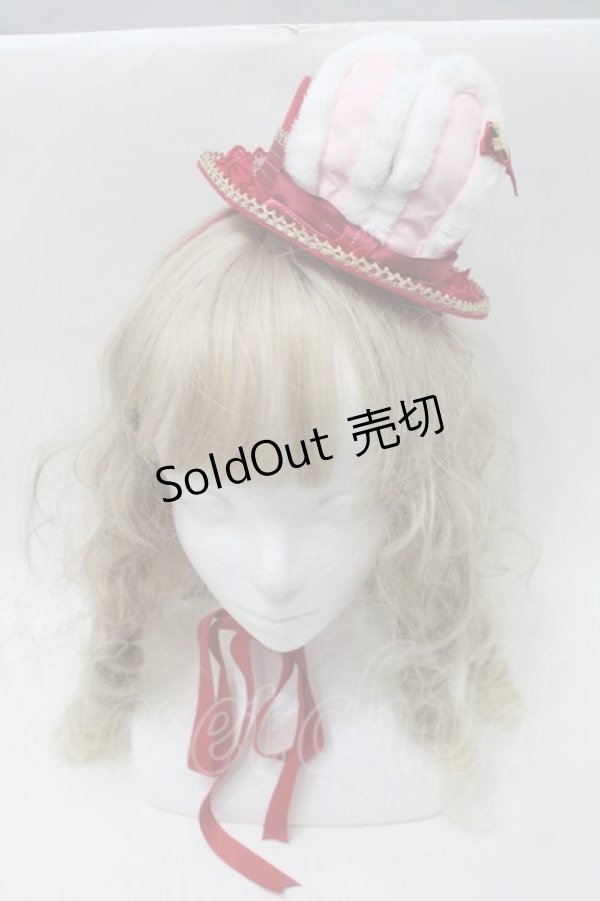 画像2: Angelic Pretty / Merry Bunnyミニハット  赤 S-25-10-15-1024-AP-ZA-HR-ZS (2)