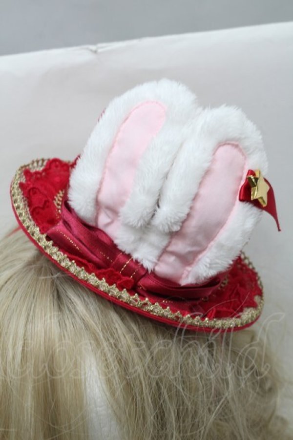 画像4: Angelic Pretty / Merry Bunnyミニハット  赤 S-25-10-15-1024-AP-ZA-HR-ZS (4)