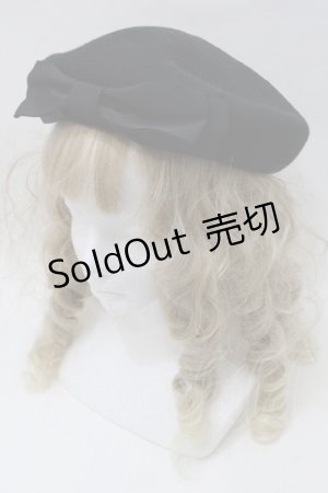 画像: m petit by misako / AMリボンサーモベレー  黒 S-25-10-15-1028-LO-AC-AS-ZS