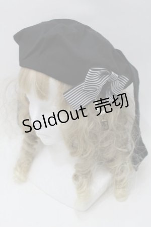 画像: LOLITA / うさみみベレー  黒 S-25-10-15-1029-LO-AC-AS-ZS