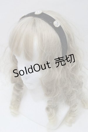 画像: Ank Rouge / ビジューカチューシャ  黒 S-25-10-15-1030-CA-AC-HR-ZS