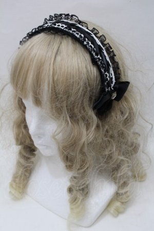 画像: Ank Rouge / ヘッドドレス風カチューシャ  黒 S-25-10-15-1031-CA-AC-HR-ZS