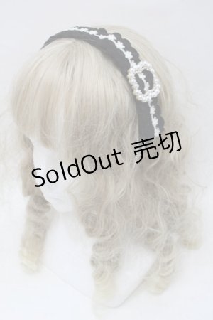 画像: Ank Rouge / 起毛レースカチューシャ  黒 S-25-10-15-1032-CA-AC-HR-ZS