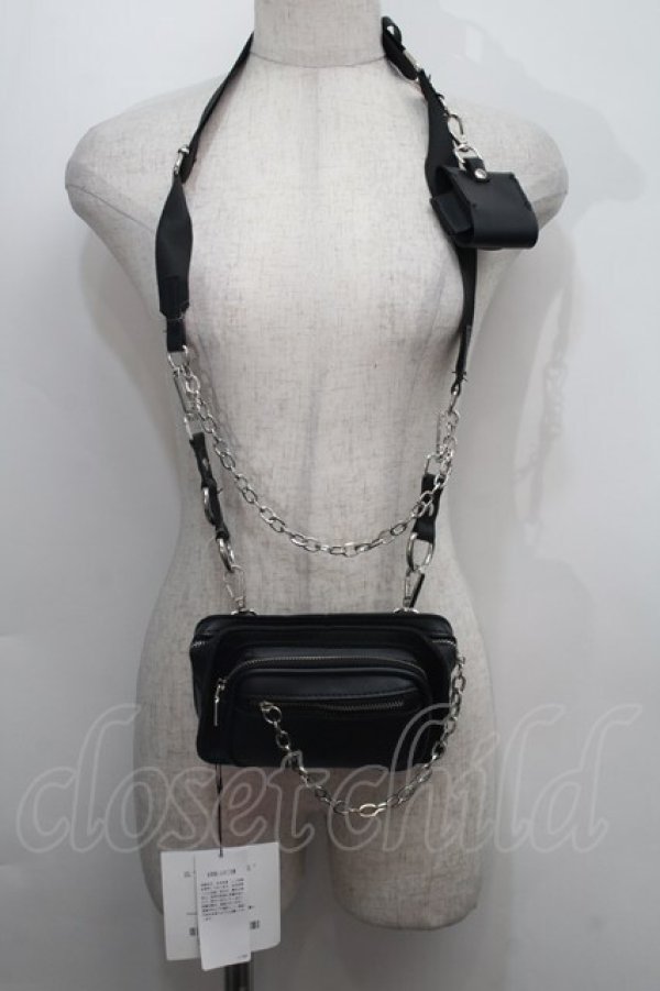 画像1: Jamie エーエヌケー / チェーンミニポシェット  黒 S-25-10-15-011-LO-ZA-HR-ZS (1)