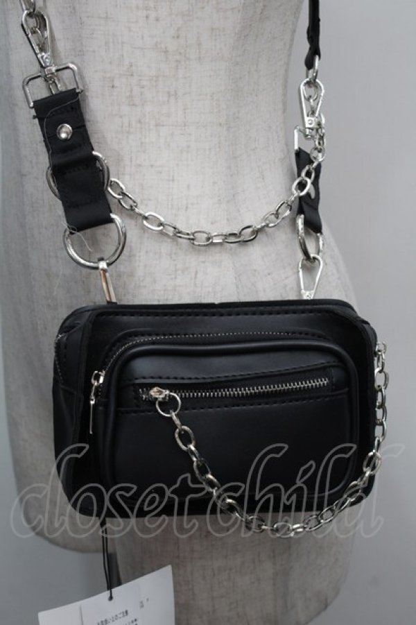 画像3: Jamie エーエヌケー / チェーンミニポシェット  黒 S-25-10-15-011-LO-ZA-HR-ZS (3)