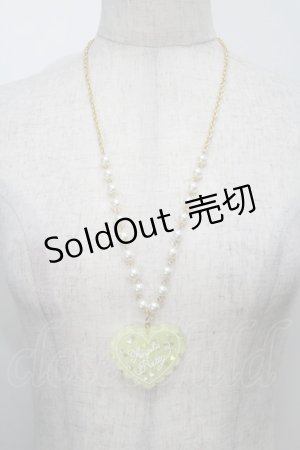 画像: Angelic Pretty / トッピングハートネックレス  イエロー S-25-10-15-012-AP-AC-AS-ZS