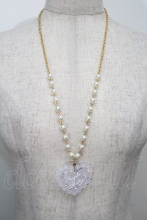 画像: Angelic Pretty / トッピングハートネックレス  ラベンダー S-25-10-15-013-AP-AC-AS-ZS