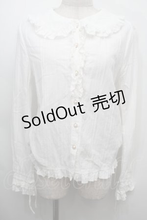 画像: Vilia / フリルブラウス L 白 S-25-10-15-017-LO-BL-HR-ZS
