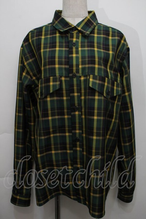 画像1: Perla nell' ostrica / チェックシャツ  グリーンｘイエロー S-25-10-15-028-EL-BL-AS-ZS (1)