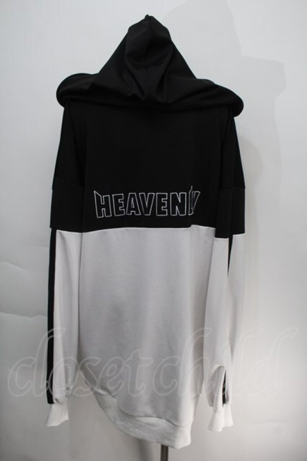 画像2: LISTEN FLAVOR / ヘヴンリージャージパーカー  黒ｘ白 S-25-10-15-036-PU-TO-AS-ZS (2)