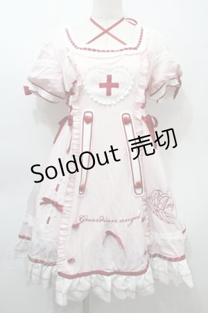 画像: 中国ロリータ / ナースワンピース  ピンク S-25-10-16-048-LO-OP-HR-ZS