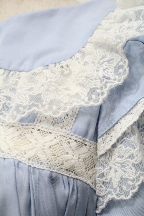 画像3: Hoshibako Works / リリアンヌ姉妹 ワンピース(ショート丈)  サックス S-25-10-16-050-LO-OP-HR-ZS (3)