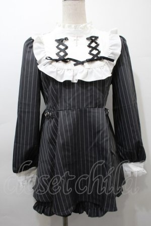 画像: NOEMIE / ゴシックレースアップセットアップ  黒ｘ白 S-25-10-16-055-LO-OP-HR-ZS