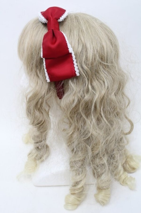 画像3: Chalmiere / グログランリボンカチューシャ  赤 S-25-10-16-006-LO-AC-HR-ZS (3)