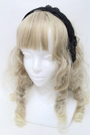 画像: m petit by misako / TT*AMレースカチューシャ  黒 S-25-10-16-009-LO-AC-HR-ZS