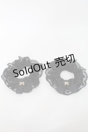 画像: m petit by misako / TT*AM2Pシュシュ  黒 S-25-10-16-002-LO-ZA-HR-ZS