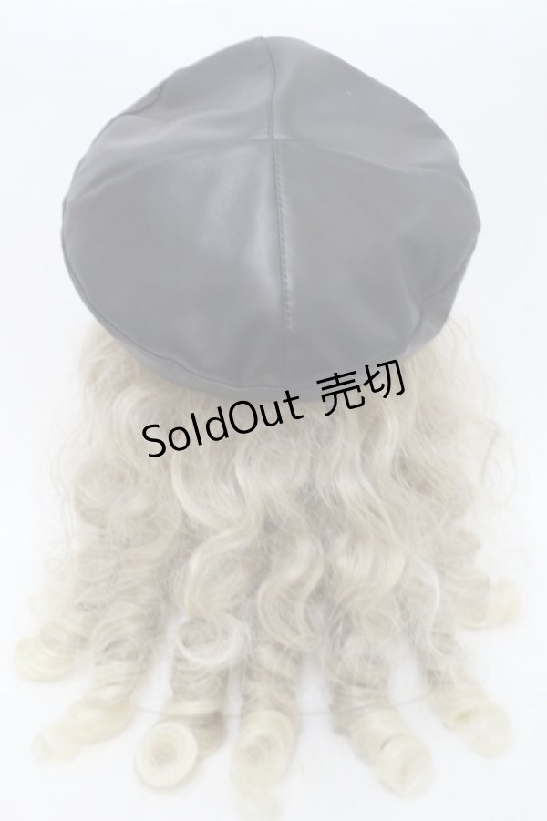 画像3: NOEMIE / ハートバックルチェーンベレー帽  黒 S-25-10-16-011-LO-OP-HR-ZS (3)