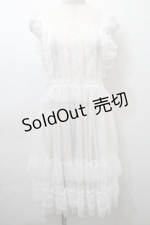 画像: FLC / 星名桜子 hsチュールエプロンジャンスカ  白 S-25-10-16-018-LO-OP-HR-ZS