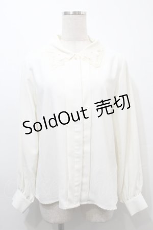 画像: an another angelus / ローズカットワーク刺繍衿ブラウス  オフ S-25-10-16-024-CA-BL-AS-ZS