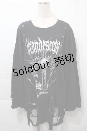 画像: NOEMIE / クロスチェーンデザインカットソー  黒 S-25-10-17-041-LO-TO-HR-ZS