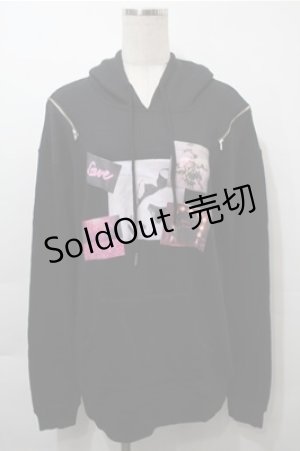 画像: Ank Rouge / プリントパーカー  黒 S-25-10-17-046-CA-TO-AS-ZS