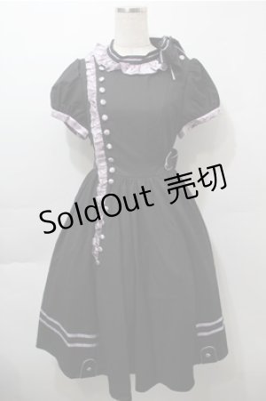 画像: 仲夏物語（海外ロリータブランド） / Instinctive Switch ナースワンピースセット  黒ｘラベンダー S-25-10-17-052-EL-OP-HR-ZS