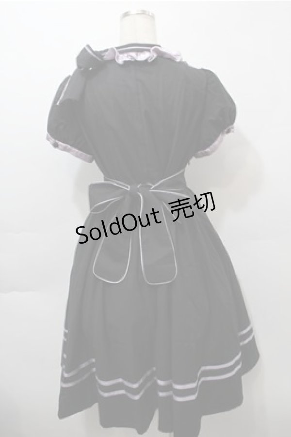 画像2: 仲夏物語（海外ロリータブランド） / Instinctive Switch ナースワンピースセット  黒ｘラベンダー S-25-10-17-052-EL-OP-HR-ZS (2)